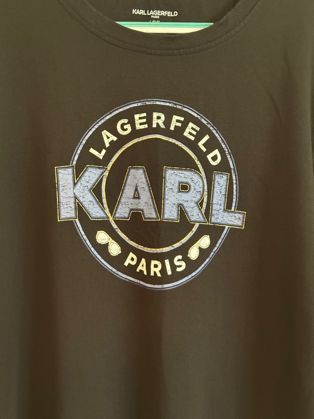 Karl Lagerfeld Black Logo Sweatshirt Women Large Crewneck Long Sleeve - Picture 2 of 9